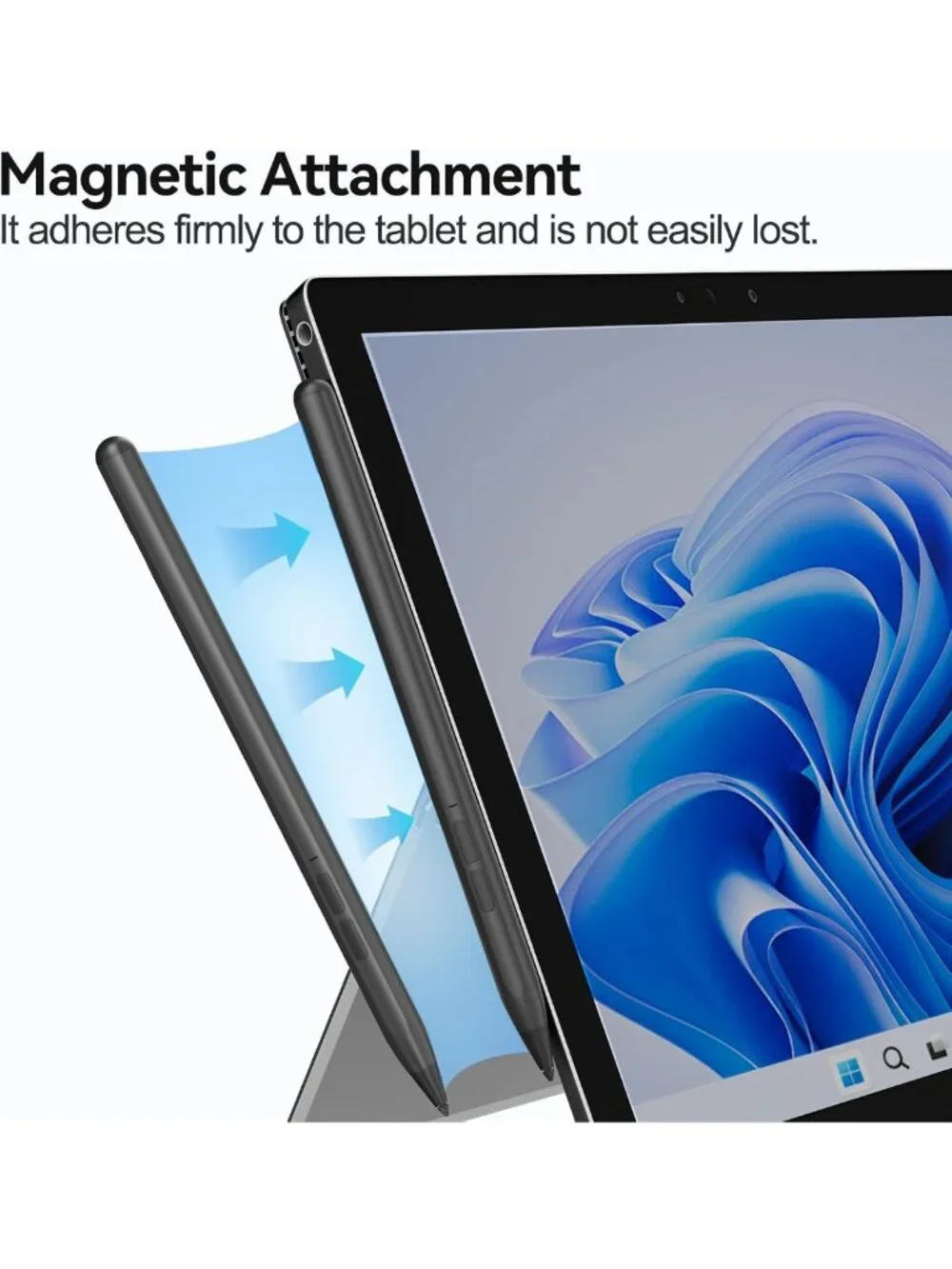 Stylus Pen for Surface Devices - 4096 Pressure Sensitivity, Magnetic, Grey Color